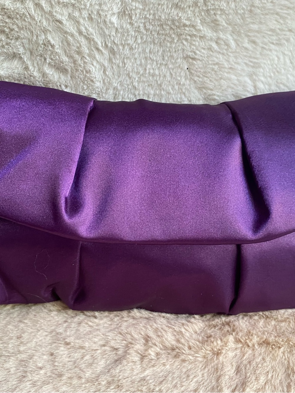 NWT Style & Co. Purple Satin Ruched Clutch/Evening Bag